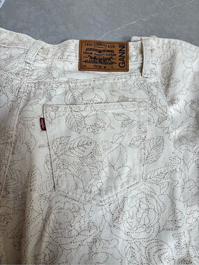 Levi's Ganni x Levi's Floral Straight Leg Jeans Waist 27 Like New
